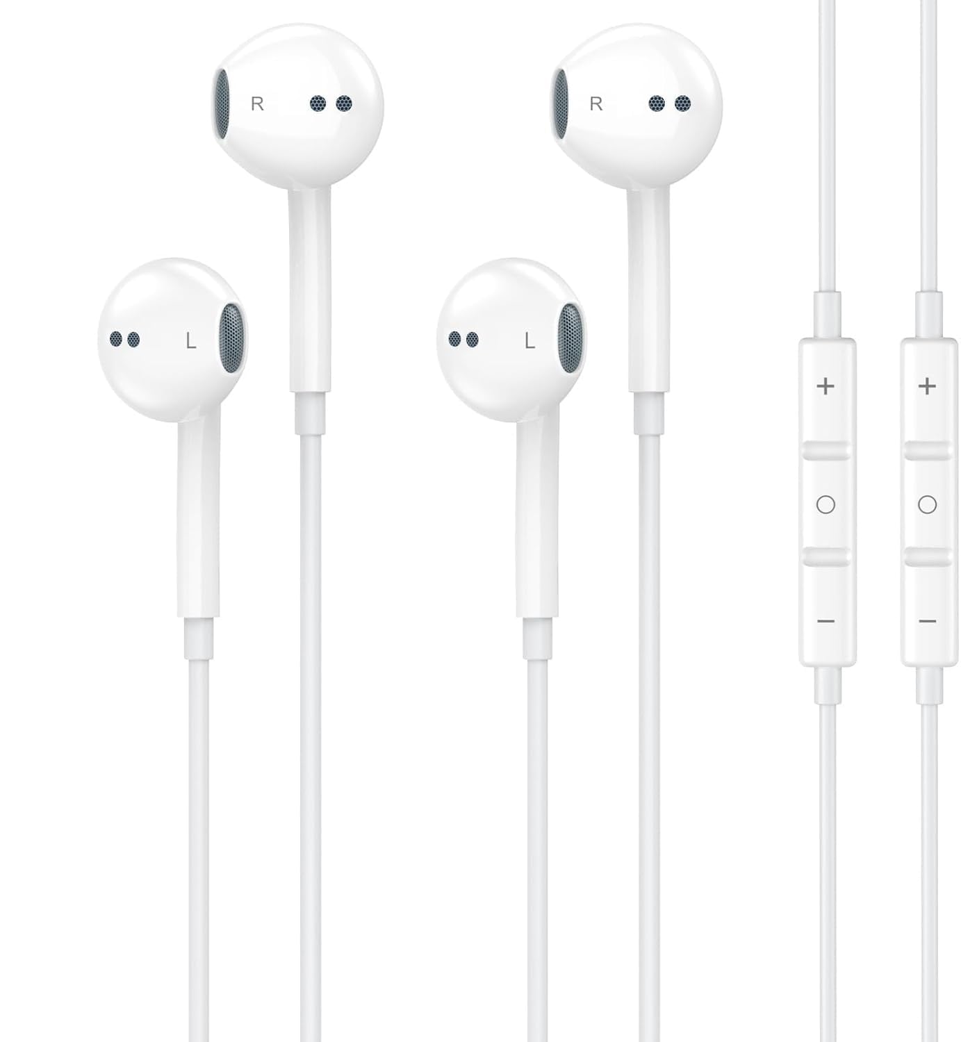 2 Packs-for Wired Headphones Wired Earbuds Lightning