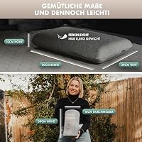 NATURBUMMLER Reisekissen Memory Foam [SafeSleep+] Kleines Campingkissen (50x30x10 cm) – waschbar & kompakt – perfekt für Camping, Zelten, Outdoor & Urlaub (Grau) – Ansicht 2