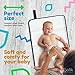 Toolik Baby Diaper Changing Pad, Extra Large (27.5 x 19.7 inch) Waterproof Mat for Stroller Walks or Diaper Bag, Fits Newborn and Toddler for Quick Change on The go, Black with 3D Cube
