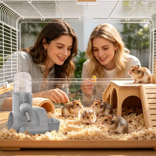Bebedero para animales pequeños y hámster con diseño de bola de ruedas 7