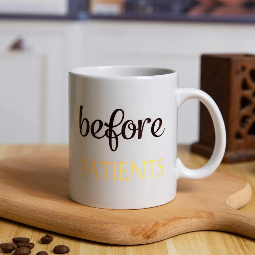 Before Patients After Patients Gift Set 11 oz Coffee Mug and 18 oz Stemless Wine Glass with Gift Package for Dentist Nurses Day Graduation Gifts - Image 4