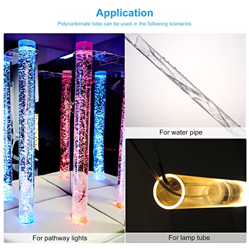 Image of MECCANIXITY Clear Round Rigid PC Tube 18mm ID x 20mm OD x 1M Polycarbonate Tubing