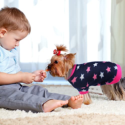 3 Pieces Winter Dog Clothes Warm Dog Shirts Soft Fleece Puppy Clothes Colorful Thickening Dog Pajamas Winter Outfits Dog Sweater For Small Pets Dog Cat Chihuahua Teddy, S #TOP4
