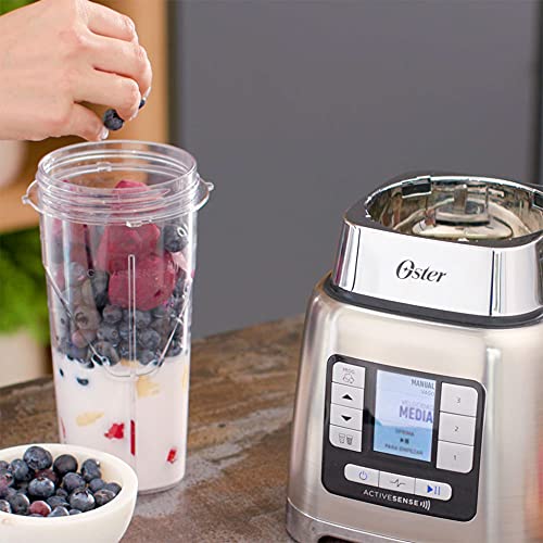 Liquidificador Digital Oster Active Sense™ Inox 2L com Blend N Go - 220V