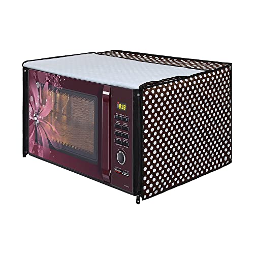 Image of DREAM KING Stylish Design & Printed Microwave Oven Cover Full Closure |waterproof & Dustproof Oven Cover Suitable for All Models - Multicolour SA28
