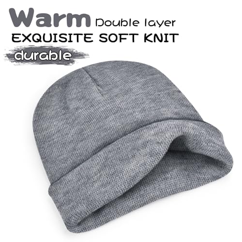 Image of ZOORON Beanie for Men Women Warm Winter Hat Unisex Soft Knit Cuffed Beanie | Skull Cap, Secure fit, Suits Daily Wear, Windproof, Essential Gear for Winter Jogging & Outdoor Sports