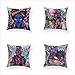 Mujer Africana Colorida Cojines 50x50cm, Funda de Almohada de Moderna Decorativa cojín Decorativo para sofá, Decoración para casa,Soft Estampado por Ambos Lados Juego de 4 Exterior Cojines