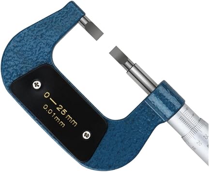 Blade Micrometer, 0-25mm By 0.01 Mm Blade Micrometer, Micrometer With Metric Units, Carbide Blades, Blade Thickness
