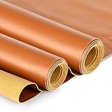 Faux Leather 2 Yards Upholstery Leather 0.6mm Thick Marine Grade Vinyl 58' x 72'Faux Leather Sheets Soft PU Faux Synthetic Leather PU Fabric (Bulldog_Smooth Surface_Thin and Light Material)