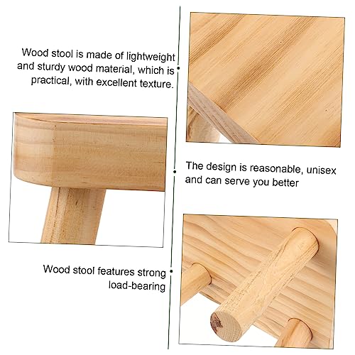 Madera pequeño desmontable para interiores taburete elegante 7