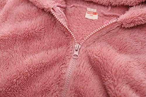 Casaco de inverno para meninos com zíper de lã grosso quente infantil bonito casaco com capuz lazer