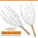 LiBa Scalp Massager Tool in Gold (2-Pack) Head Hair Scratcher Massage No Painful Scratches, Tangling, or Pulling Wires with Gentle Beads (Gold, 12 Wire)