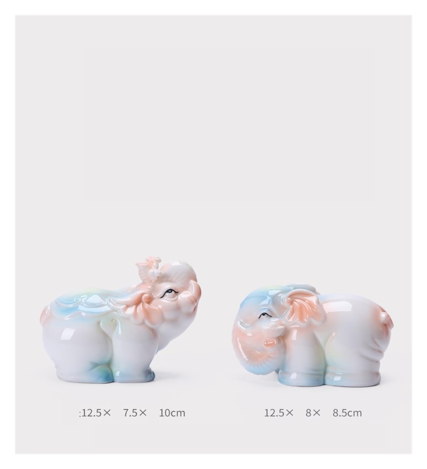 Figuras Pequeñas de Mesa Para Decoración Del Hogar Adornos creativos de elefante de cerámica for sala de estar, artesanías de elefante, decoración de escritorio Decoraciones de Estantería de Sala de E