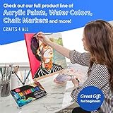 Crafts 4 ALL Acrylic Paint Set - 12 Paints for Canvas, Wood, Ceramic, Fabric - Non Toxic, Vibrant Pigments for Beginners, Adults and Professional Artists - Art Supplies - Image 8