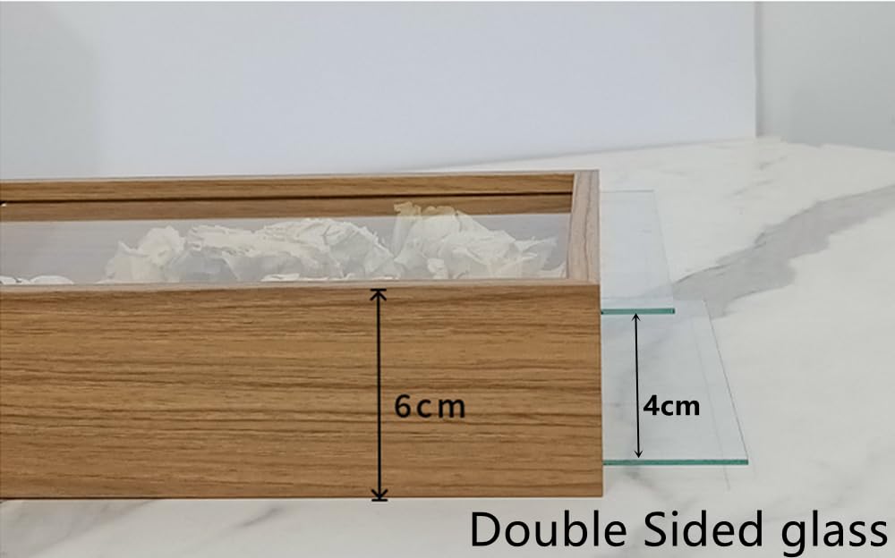 Cornice Portafoto In Legno Con Vetro Acrilico 20x25 Cm Per Fiori Secchi - Cornice Fluttuante Espositore A Scomparsa