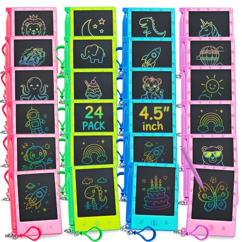 4.5-Inch LCD Writing Tablets (24-Pack) Party Favor Drawing Boards for Kids by KiddieLoot - Used condition - US$27.70