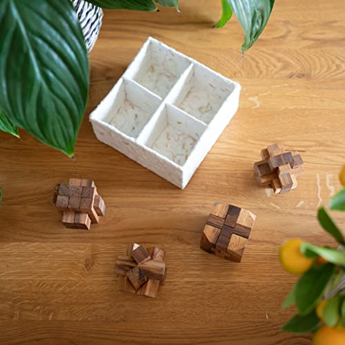 LOGOPLAY 4 Knobelspiele im Set - Spielesammlung 3D Puzzle - Denkspiele - Knobelspiele - Geduldspiele - Logikspiele in Einer dekorativen Geschenkbox
