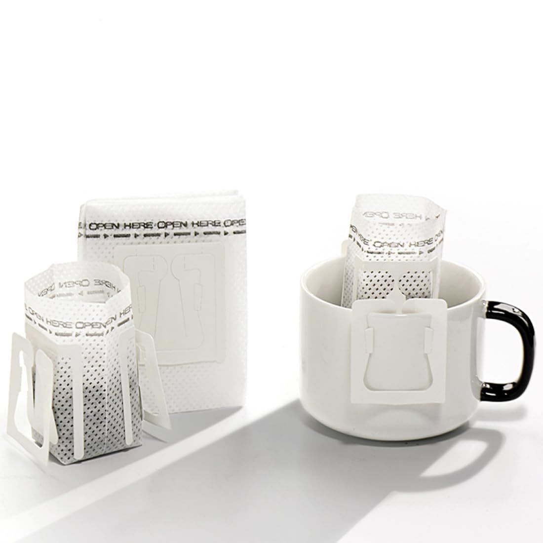 50 Pieces Portable Coffee/Tea Filter Paper Bag Hanging Ear Drip Coffee Tea Bag Single Serve Disposable Pour Over Drip Coffee Filter Bag Perfect for Travel, Camping, Home (50, Drip Coffee Bag)-image-17