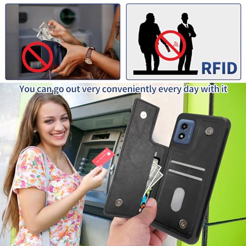 Dikoer Wallet Case for Motorola Moto Edge 5G 2024 Women Men by Dikoer - Used condition - Image 5
