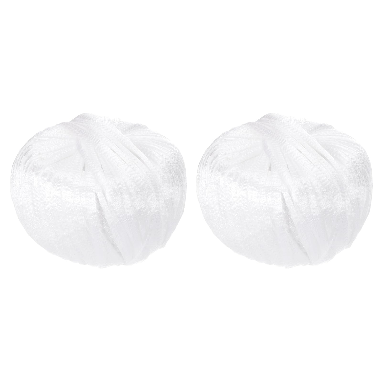 sourcing map 2 Rolls Polyester Nylon Plastic Rope Twine, 80m/262ft Nylon Cord Household Bundled Polypropylene Twine Yarn for Household Gardening Tying Binding Garden Crafts, White