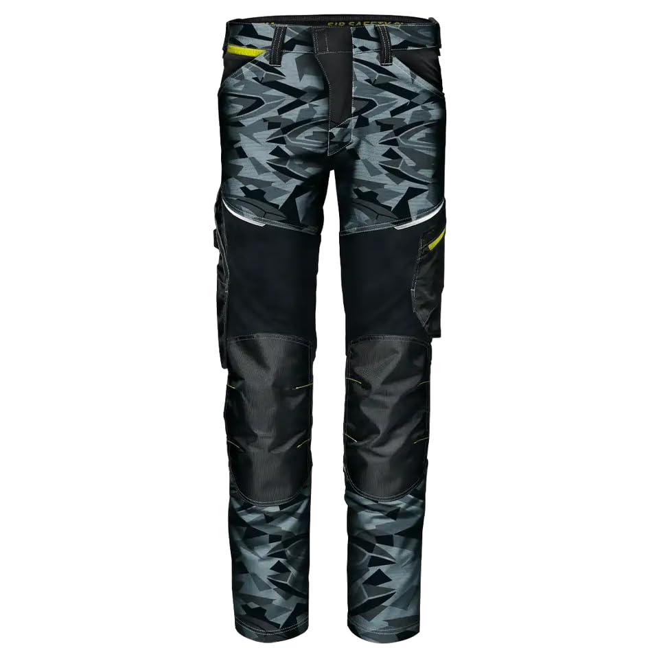 Sir Safety System Gemini Camo – Pantaloni da Lavoro in Canvas Ripstop Stretch, Rinforzi Nylon Dobby, Tasche Ginocchiere, Resistenza e Comfort Professionale