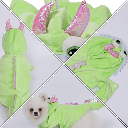 UKCOCO Traje Do Animal de Estimação Do Dia Das Bruxas Design de Dinossauro Roupas de Cachorro Macacã