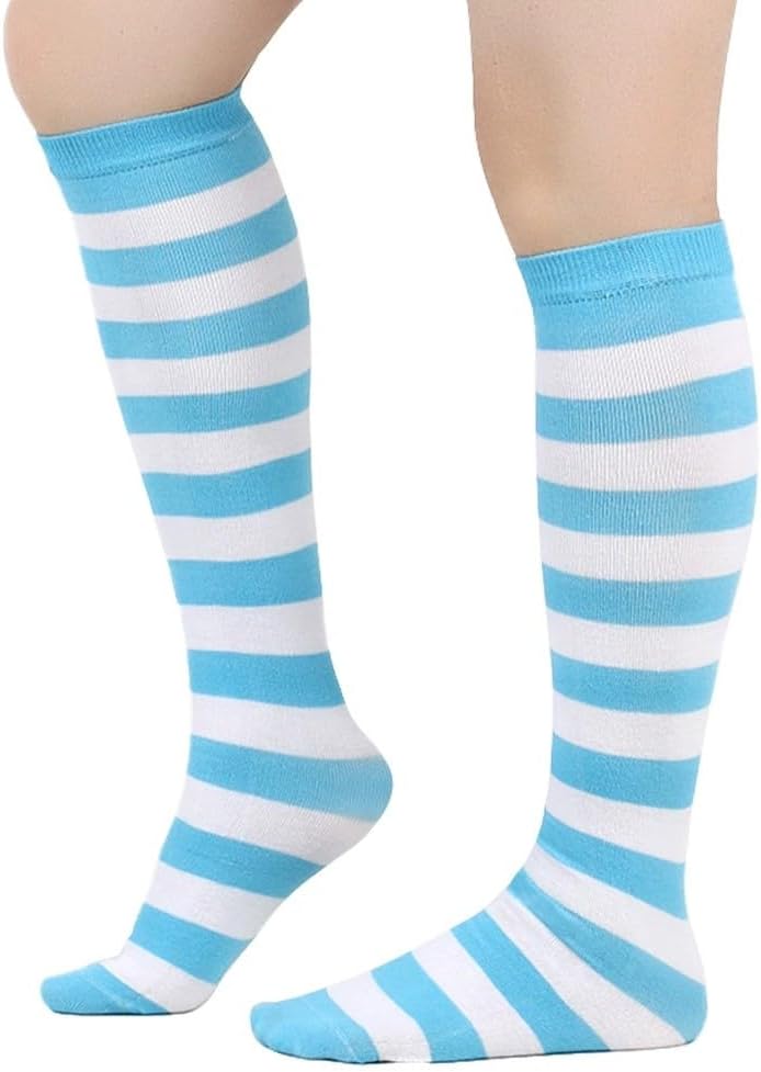 Striped Knee High Socks for Women Colorful Long Tube Socks Halloween Party Costume Knee Highs Calf Stocking Sock - Image 7