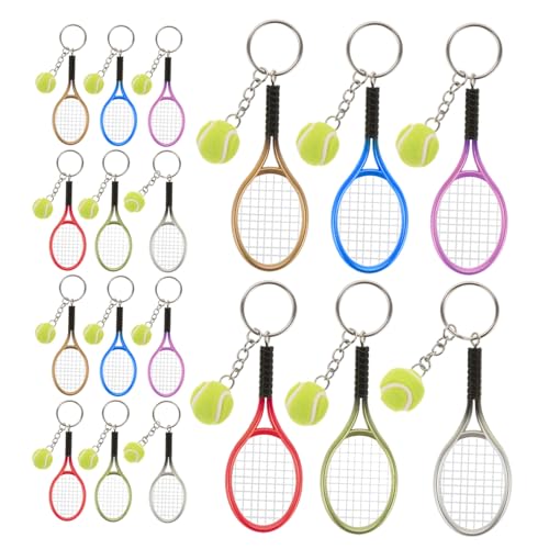 Porte-clés raquette tennis coloré et portable pour sac et accessoire clés