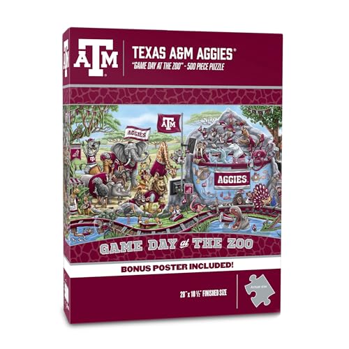 Image of YouTheFan NCAA Texas A&M Aggies inchGame Day At The Zoo inch 500 Puzzle