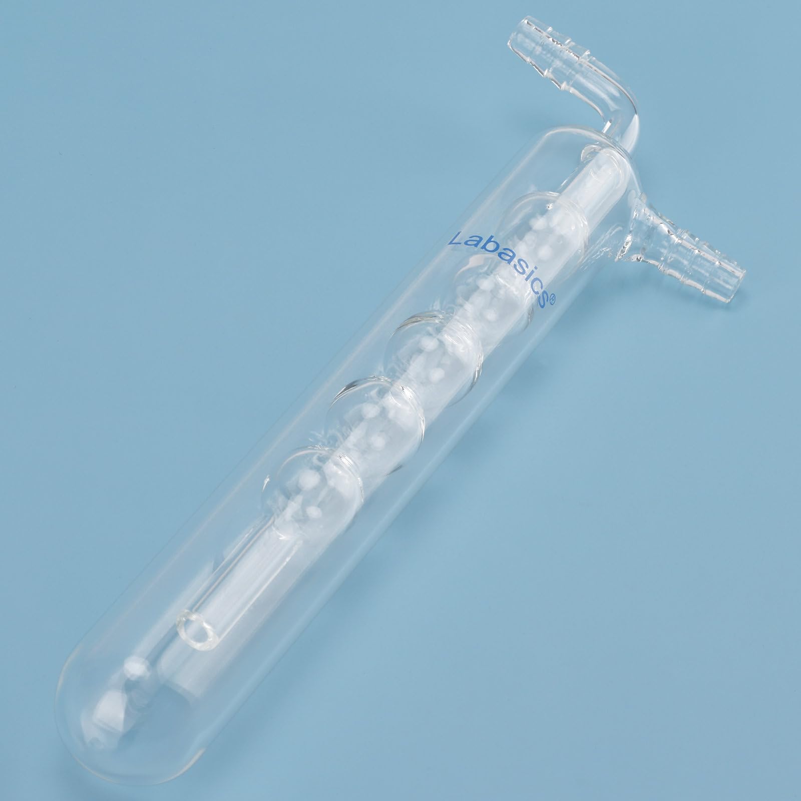 Labasics Einteilige Kugelförmige Vakuum-Kaltfalle, Borosilikatglas mit Hochvakuumdichtung, für Labor Vakuumsysteme, Außendurchmesser 30 mm x Länge 200 mm