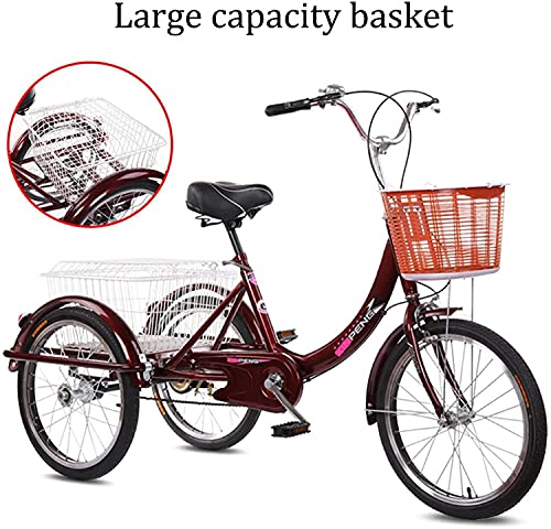 Triciclo Paseo para Adultos 20" Vino Rojo miniatura 3