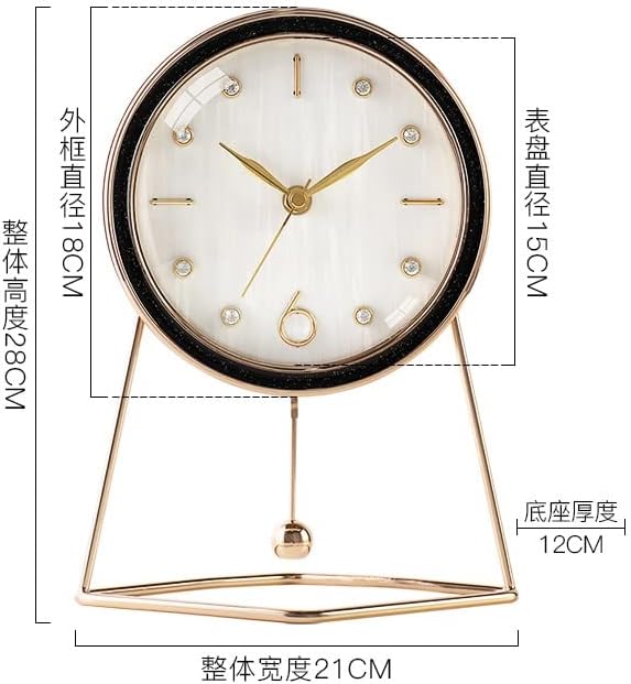 ヨーロッパの時計リビングルームの家庭用時計テレビキャビネットの装飾置時計クロック(A)