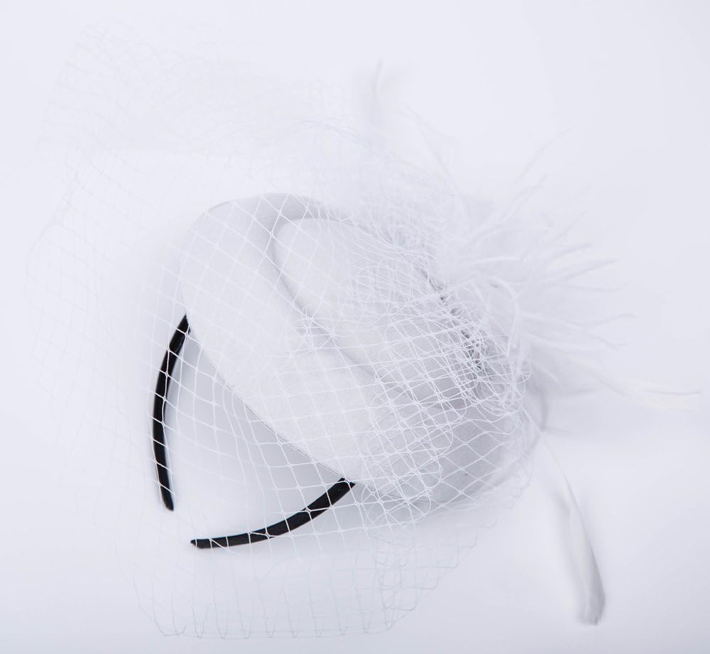 Fascinators Hats 20s 50s Hat Pillbox Hat Cocktail Tea Party Headwear with Veil for Girls and Women - Image 4