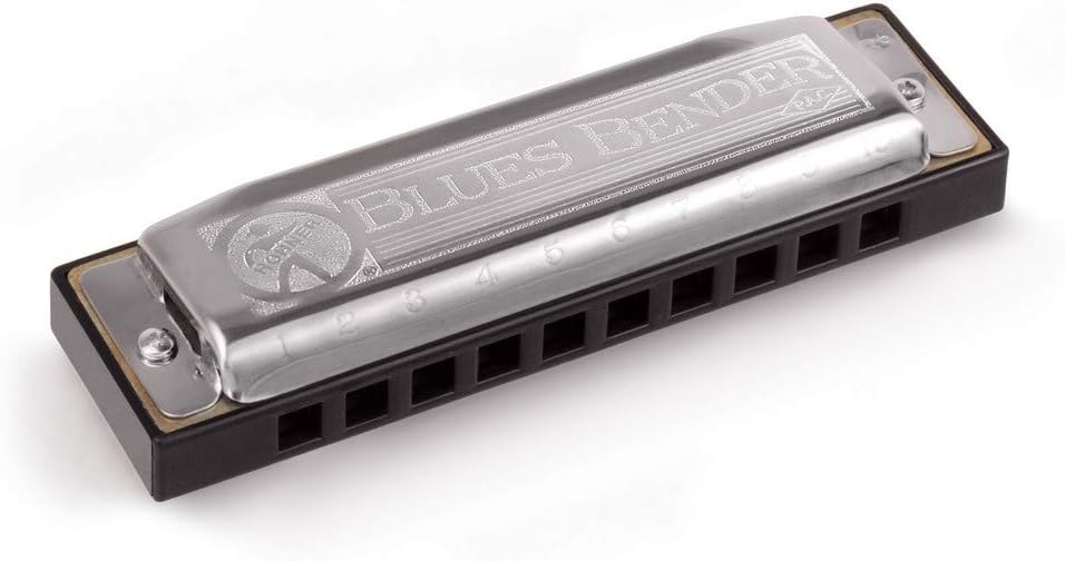 Hohner Blues Bender D-Major Harmonica, blau