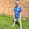 Belovecol Blue Lightning T-Shirt for Boys Girls Teens Short Sleeve Blue T Shirts Cool Summer Crewneck Tee Shirts 10-12 Years #4