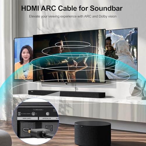 6 FT HDMI Cable 3-Pack, 4K HDMI to HDMI Cable 6FT,High Speed Shielded HDMI 2.0 Cord with 2k@165/144Hz,HDCP 2.2, HDR, ARC & CL3 Rated | for Laptop, Monitor, TV PS5, PS4, Xbox One, Fire TV, Soundbar by UVOOI - Used condition - Image 6