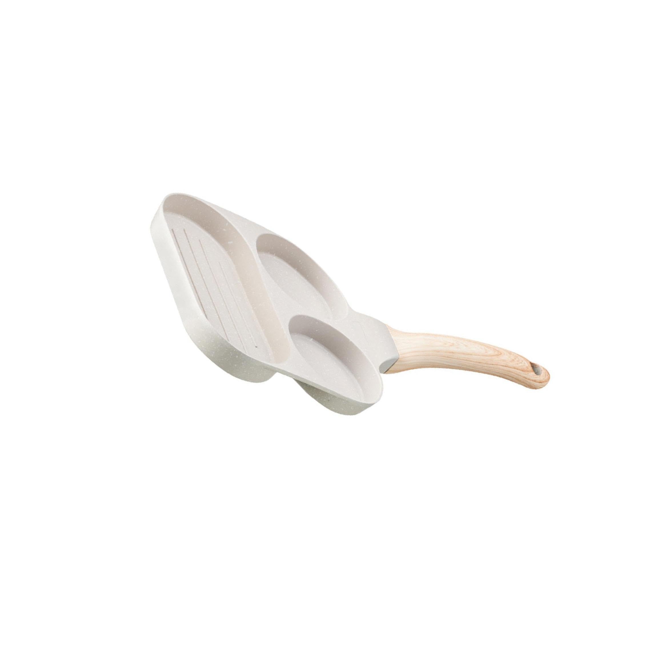 PIXZCSA Nonstick 3 In 1 Frying Pan Excellent For Cooking Breakfast Featuring 3 Molds For Multiple Delicious Meals Breakfast Nonstick Pan Divided Grill Frying