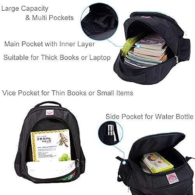 MATMO Monster Dinosaur Backpack for Boys School - Kids Bookbag (12L)
