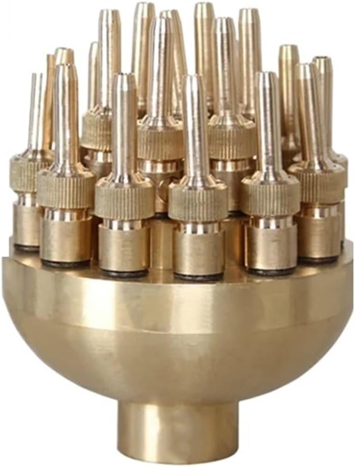 Brass Fountain Nozzle 1/2" 3/4" 1" Pool Jet Nozzles Swimming Pool Decorative Fountain Nozzles Head Garden Decoration Outdoor Water Fountain(3-Layer Flower)