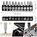 19pcs Flexible Drill Bit Extension, 1/2 3/8 1/4 inch Universal Socket Adapters, Hex Shank 105°Right Angle Drill Attachment, Drill Bit Holders & Universal Tool Screwdriver Bit Kit