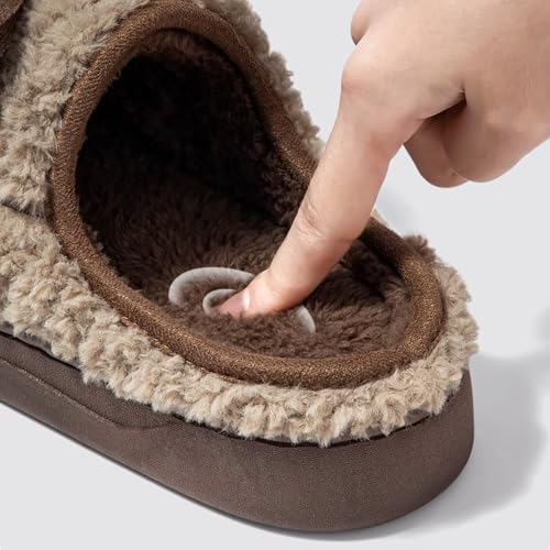 Women's Fleece Bow House Slippers Soft Plush Comfy Cozy Slip On Indoor Slipper with Bows Winter Warm Cute Bow Tie Fuzzy Bedroom Shoes Non Slip4