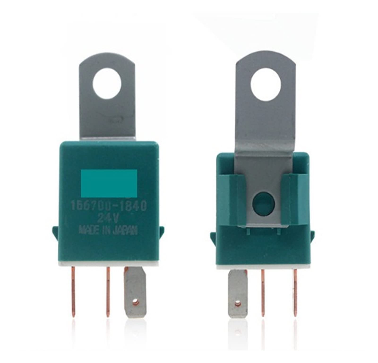 MIELEU 1 Uds Enchufe de relé eléctrico 24v 5 Pines con Pieza Cuadrada de Hierro for relés de Camiones y automóviles