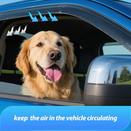 Image of Nilight Tape-On Window Visors for Ford Edge 2015-2024, 4PCS | Fits 2020 2021 2022 2023 2024 Ford Edge Window Deflectors for Fresh Air in Rainy Weather, Smoke Rain Guards