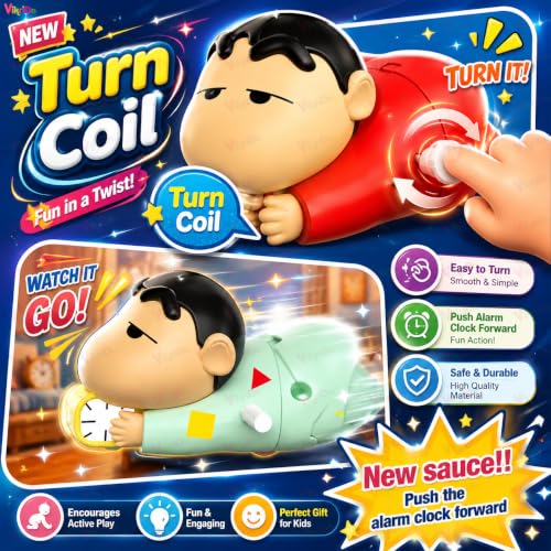 Image of VikriDA Wind-Up Crawling Toy for Kids | Key Operated Moving Toy | Cute Action Figure Collectible for Boys & Girls | Interactive Crawling Toy for Babies & Toddlers- 1Piece (Multicolor)