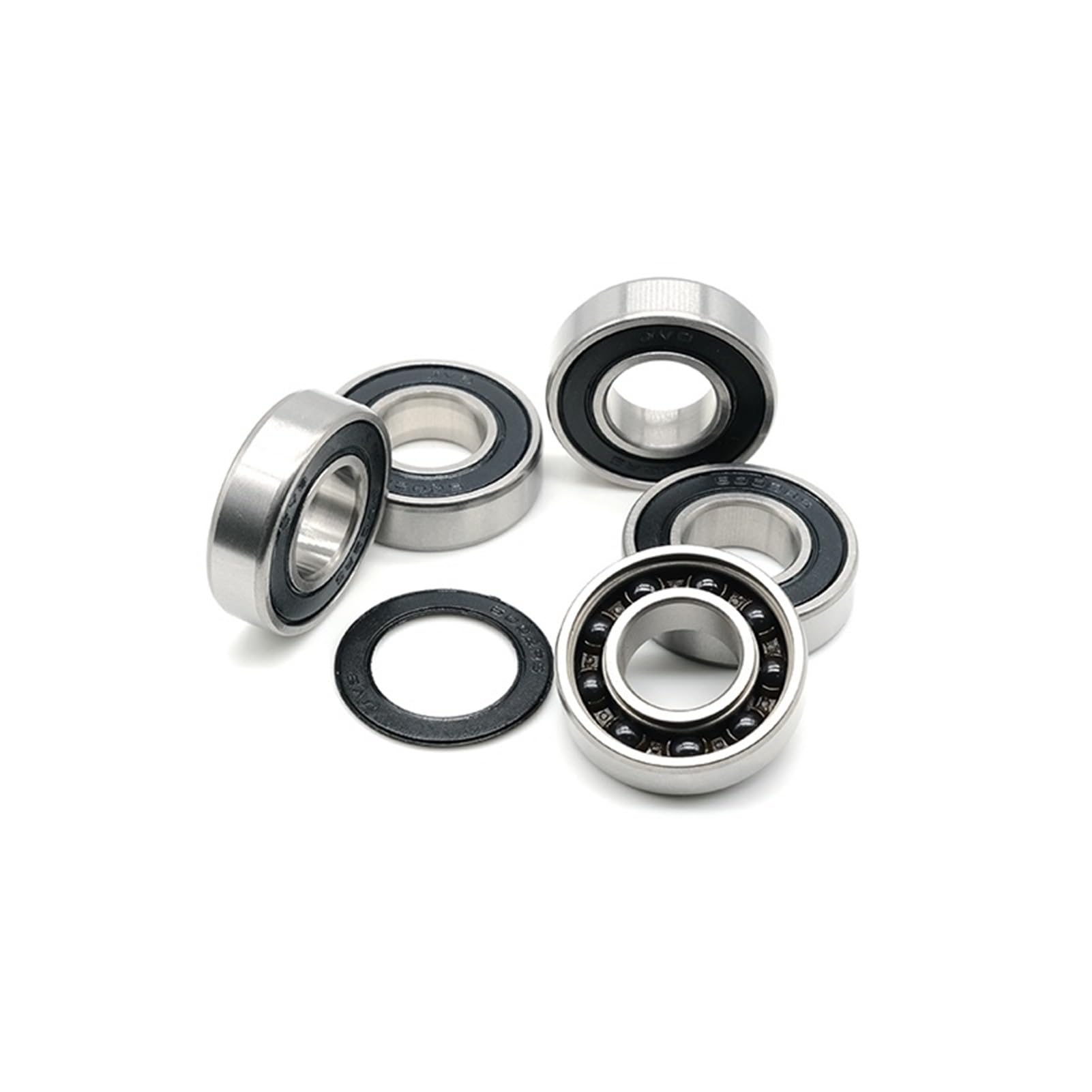 Roulements rigides à billes Lot de 5 roulements à billes en céramique 6000-2RS 10 x 26 x 8 mm ABEC-7 6000 RS for roue avant et arrière de vélo 10 26 8 roulements à billes en céramique