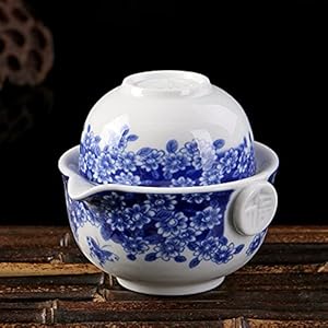 Theekopjes Chinese reizen Kung Fu Thee Set Keramische Draagbare Theekopje Porseleinen Service Gaiwan Theekopjes Mok…