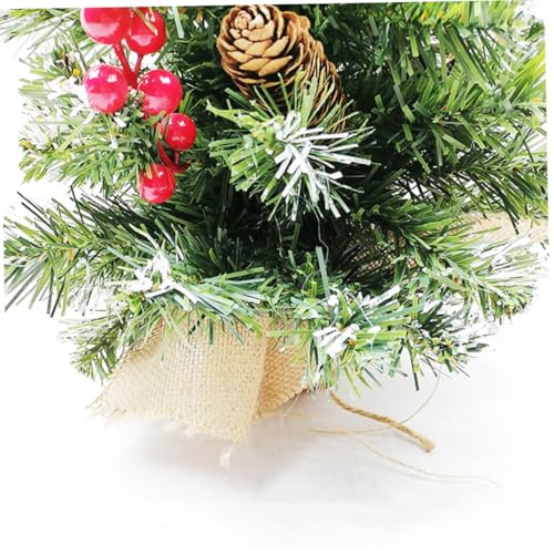 Árbol de Navidad pequeño de arpillera TOPPERFUN para decorar espacios reducidos 8