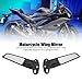 Motorcycle Rear View Mirror, Wing Rearview Side Mirror,Aluminium Adjustable 360° Rotating Mirrors for Yamaha R1 R3 R6 R15 R25 R125