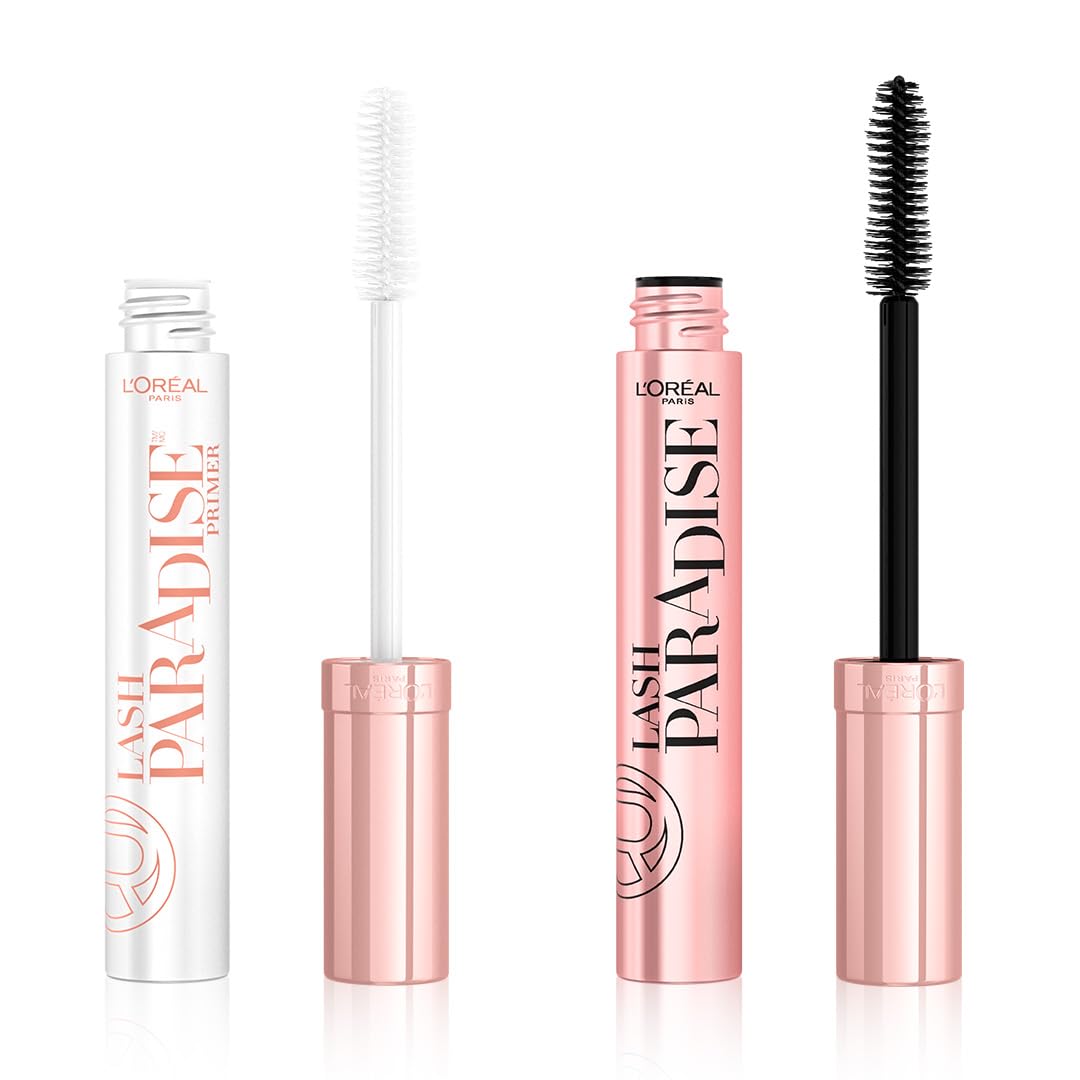 L'Oreal Paris Make-up Designer Cofre Ojos Máscara de Pestañas Lash Paradise y Lash Paradise Prebase fortalecedora 2 en 1
