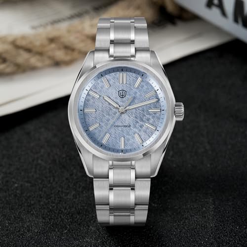 Image of watchdives WD0003 Original Design Aventurine Men Watch VH31 Sweep Second Quartz Watch 36mm Sapphire Crystal Luxury Wristwatch 100m Waterproof Stainless Steel